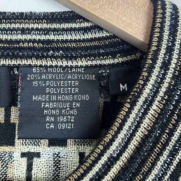 Vintage Jhane Barnes 80s 3D Geometric Coogi Wool Blend Textured Sweater Mens Med - Picture 5 of 8